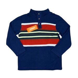 NWT Gymboree Quarter Snap Striped Sweater 6